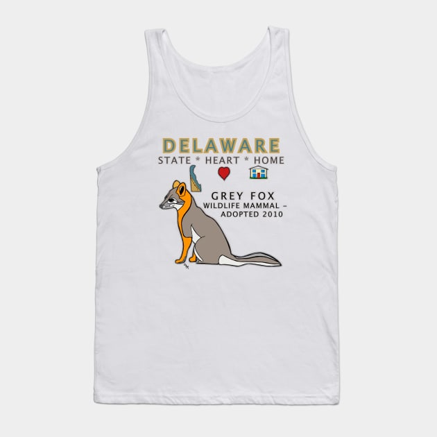 Delaware - Gray Fox - State, Heart, Home - state symbols Tank Top by cfmacomber